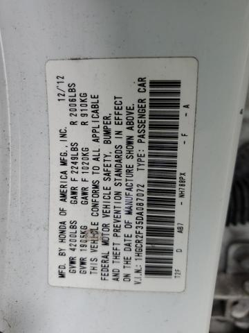 VIN 1HGCR2F35DA087072 2013 Honda Accord, LX no.12