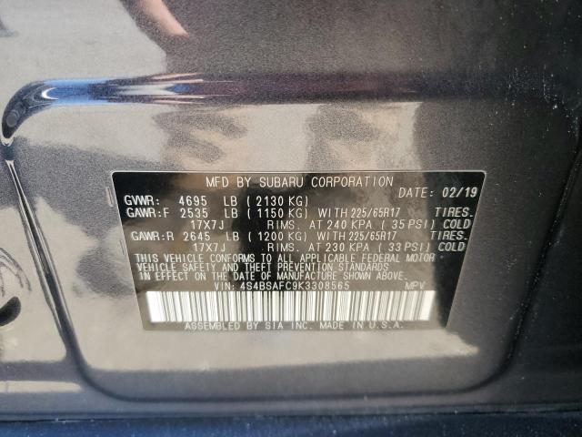 VIN 4S4BSAFC9K3308565 2019 Subaru Outback, 2.5I Pre... no.13