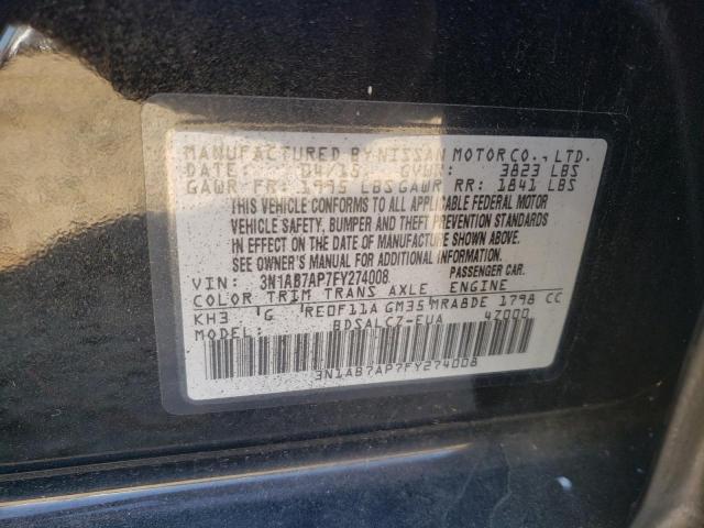 VIN 3N1AB7AP7FY274008 2015 Nissan Sentra, S no.13