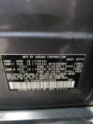 VIN 4S4BSADC3J3206289 2018 Subaru Outback, 2.5I Pre... no.12