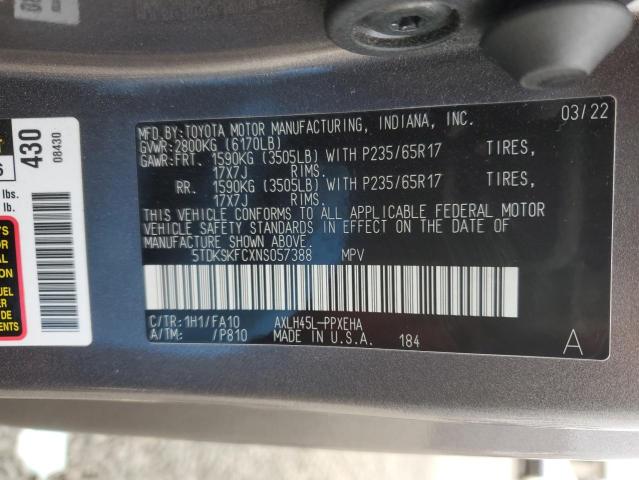2022 TOYOTA SIENNA LE - 5TDKSKFCXNS057388