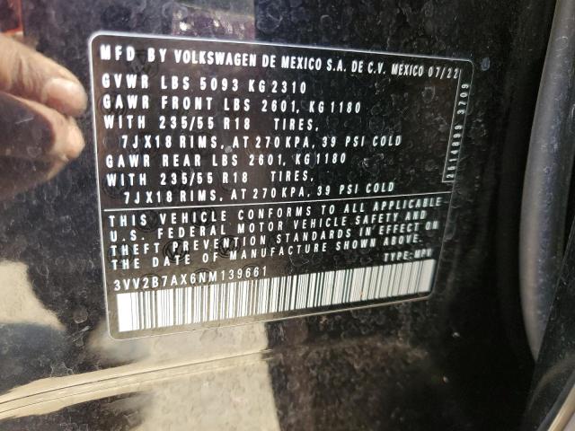 2022 VOLKSWAGEN TIGUAN SE - 3VV2B7AX6NM139661