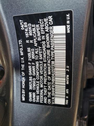 2017 HONDA CIVIC SPOR - SHHFK7H9XHU227238