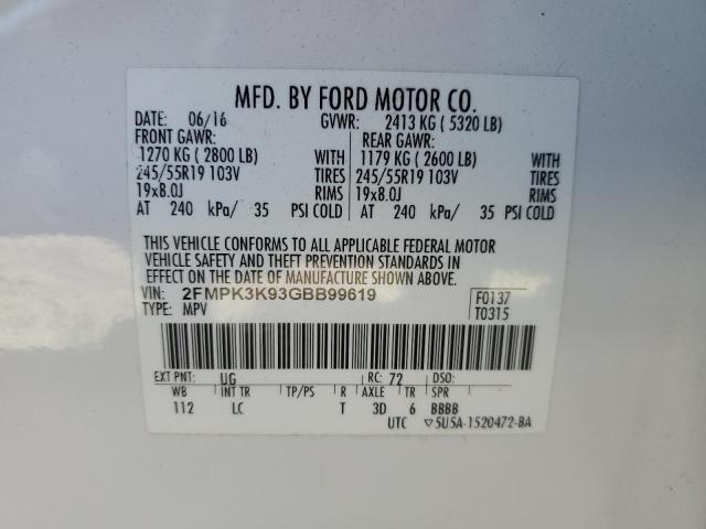 2016 FORD EDGE TITAN - 2FMPK3K93GBB99619