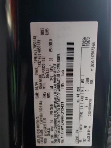 2019 FORD F150 SUPER - 1FTFW1E49KFD13431