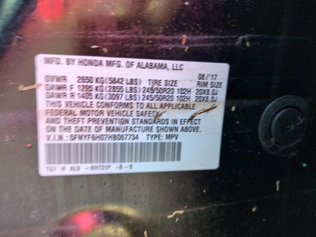 2017 HONDA PILOT ELIT - 5FNYF6H07HB067734