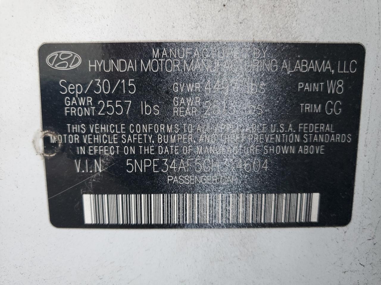 Lot #3008946567 2016 HYUNDAI SONATA SPO