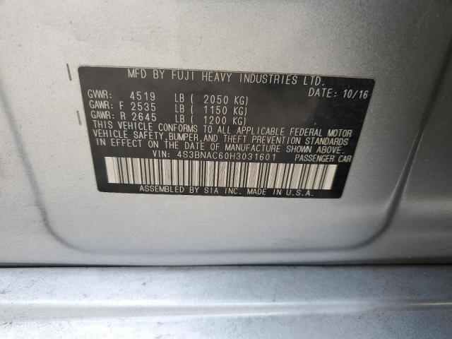 2017 SUBARU LEGACY 2.5 - 4S3BNAC60H3031601