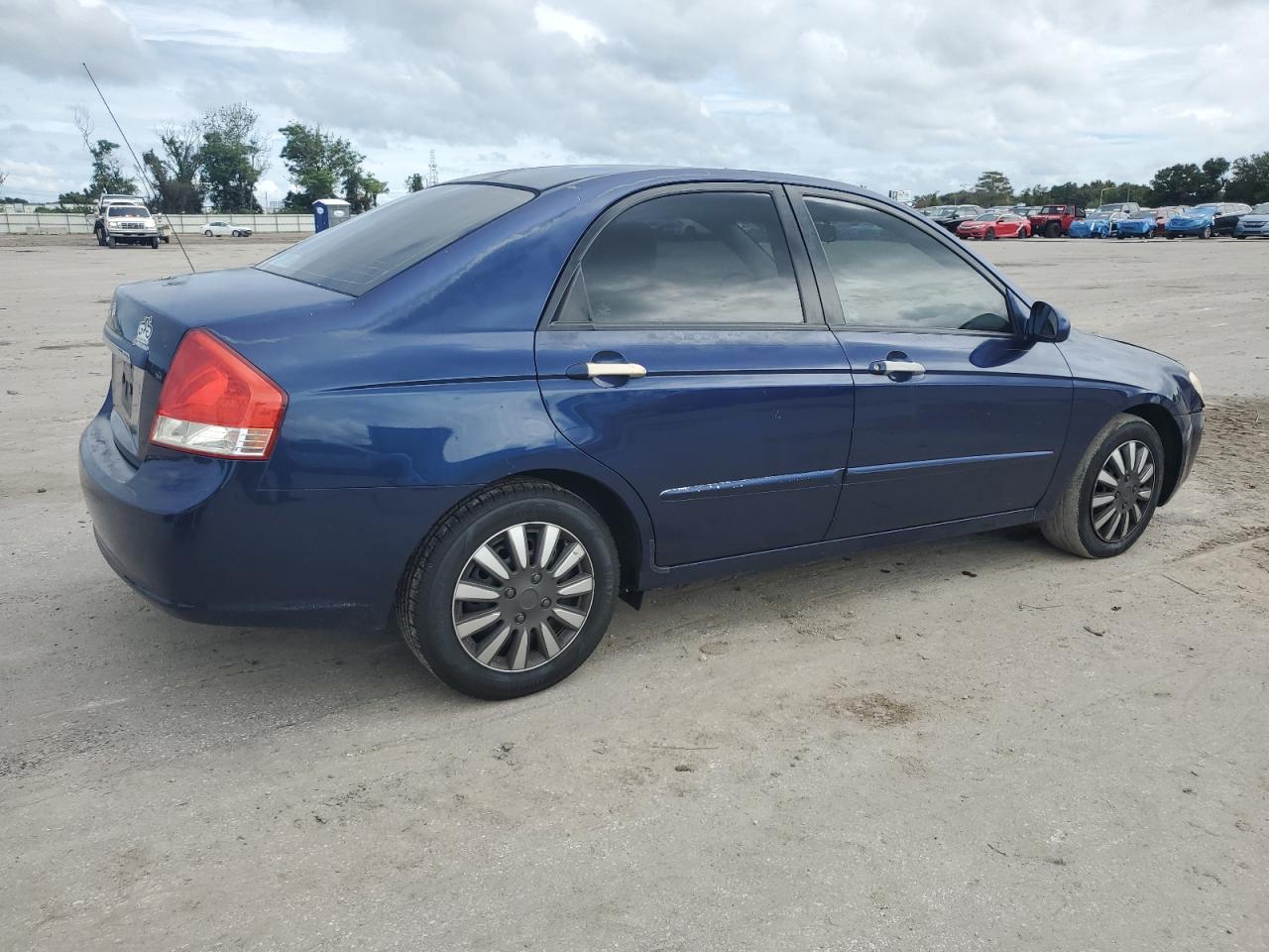 KIA SPECTRA EX 2007 blue  gas KNAFE121675438264 photo #4