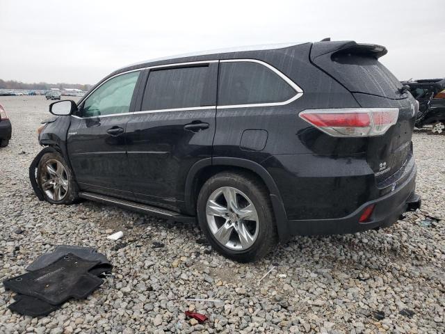 TOYOTA HIGHLANDER 2014 black  hybrid engine 5TDDCRFHXES006144 photo #3