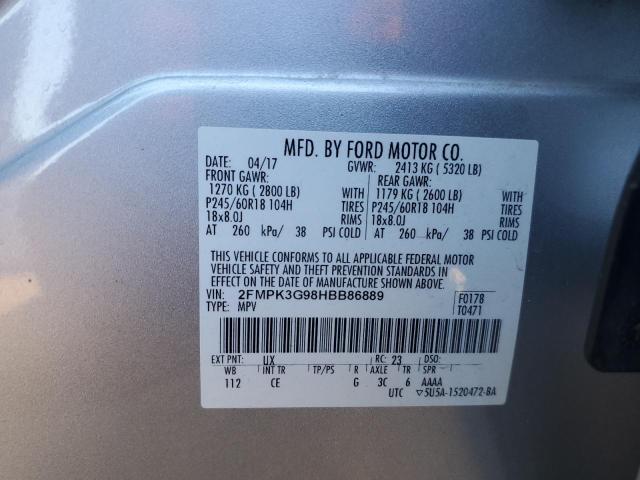 2017 FORD EDGE SE - 2FMPK3G98HBB86889