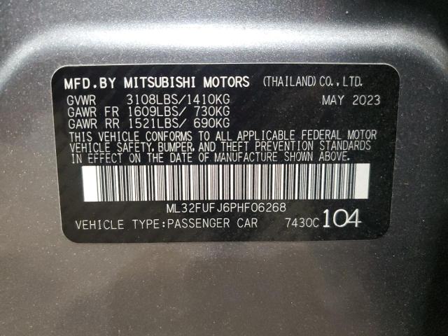 2023 MITSUBISHI MIRAGE G4 - ML32FUFJ6PHF06268