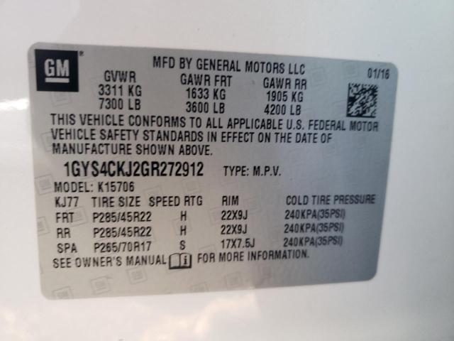 2016 CADILLAC ESCALADE P - 1GYS4CKJ2GR272912
