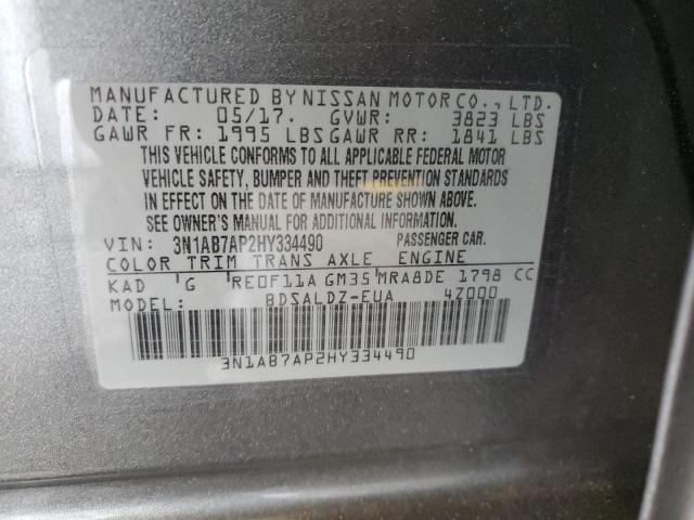 VIN 3N1AB7AP2HY334490 2017 NISSAN SENTRA no.12