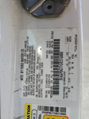 VIN 3FA6P0G77GR276880 2016 Ford Fusion, S no.12