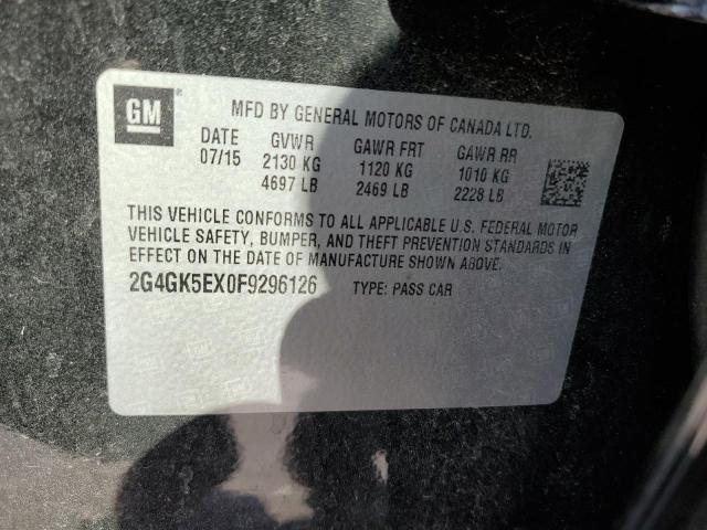 2015 BUICK REGAL 2G4GK5EX0F9296126