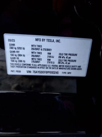 2023 TESLA MODEL Y - 7SAYGDEF8PF893245