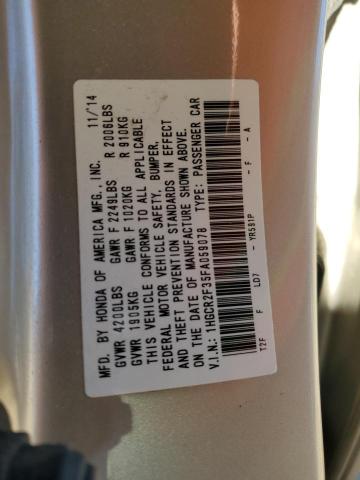 2015 HONDA ACCORD LX 1HGCR2F35FA059078