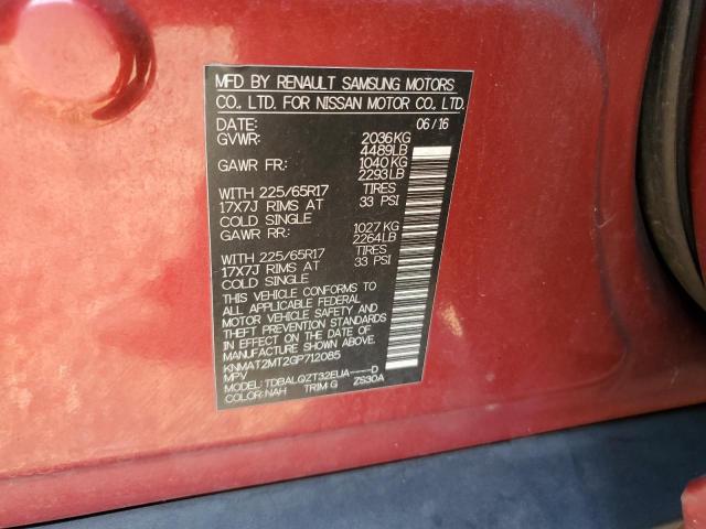 2016 NISSAN ROGUE S - KNMAT2MT2GP712085