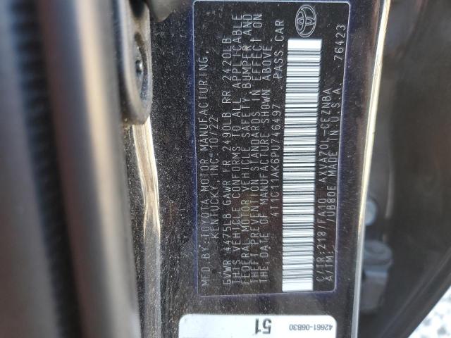 VIN 4T1C11AK6PU746497 2023 Toyota Camry, LE no.12