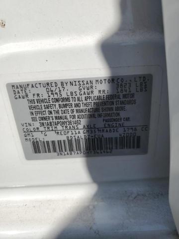 2017 NISSAN SENTRA S - 3N1AB7AP0HY361462