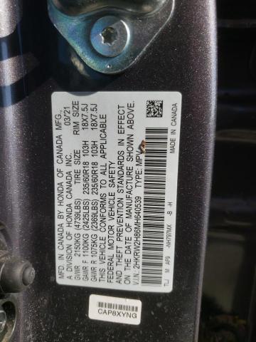 2021 HONDA CR-V EXL - 2HKRW2H86MH640539