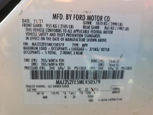 2021 FORD ECOSPORT S - MAJ3S2FE5MC450579