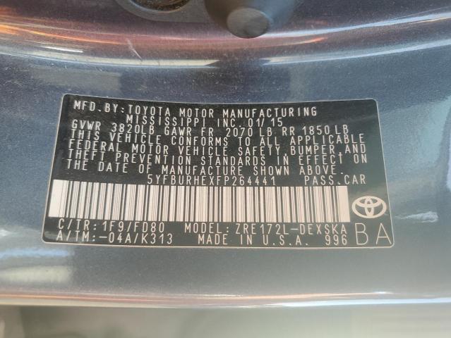 2015 TOYOTA COROLLA L - 5YFBURHEXFP264441