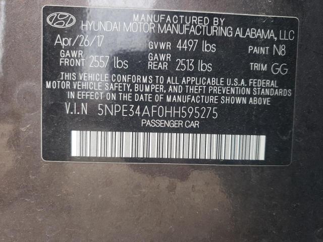 2017 HYUNDAI SONATA SPO - 5NPE34AF0HH595275