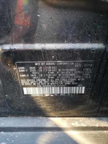 2019 SUBARU OUTBACK TO - 4S4BSATC6K3394907