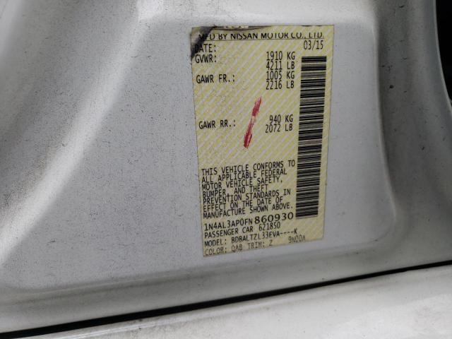 2015 NISSAN ALTIMA 2.5 - 1N4AL3AP0FN860930
