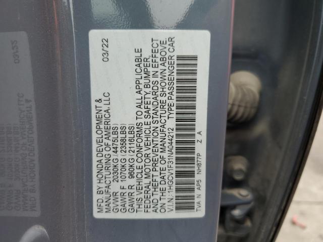 2022 HONDA ACCORD SPO - 1HGCV1F31NA044212