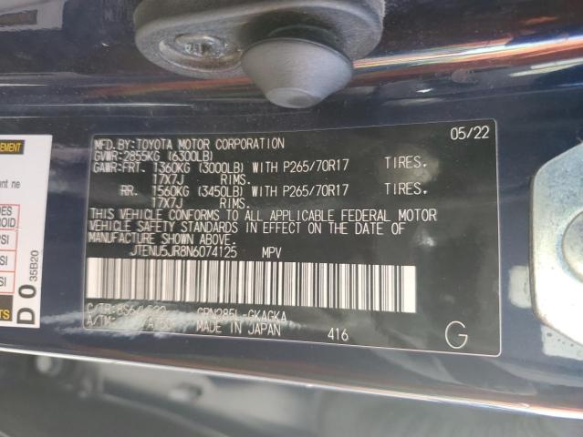 2022 TOYOTA 4RUNNER SR JTENU5JR8N6074125
