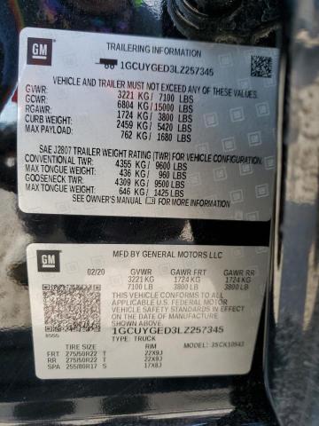 2020 CHEVROLET SILVERADO - 1GCUYGED3LZ257345