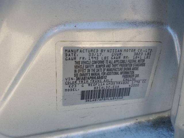 2017 NISSAN SENTRA S - 3N1AB7AP8HL684512