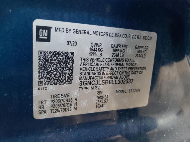 2020 CHEVROLET TRAX 1LT - 3GNCJLSB8LL302337