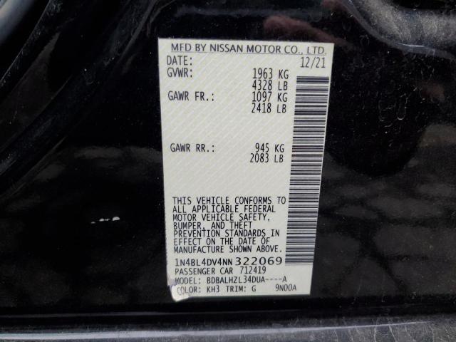 2022 NISSAN ALTIMA SV - 1N4BL4DV4NN322069