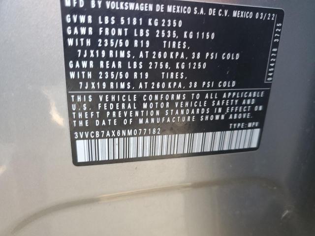 2022 VOLKSWAGEN TIGUAN SE - 3VVCB7AX6NM077182