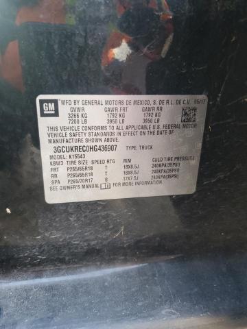 2017 CHEVROLET SILVERADO - 3GCUKREC0HG436907