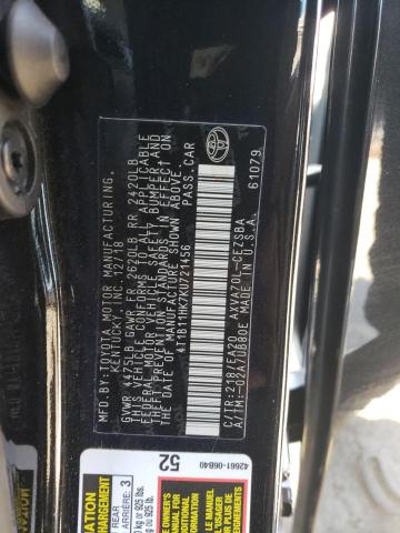 2019 TOYOTA CAMRY L - 4T1B11HK7KU721456