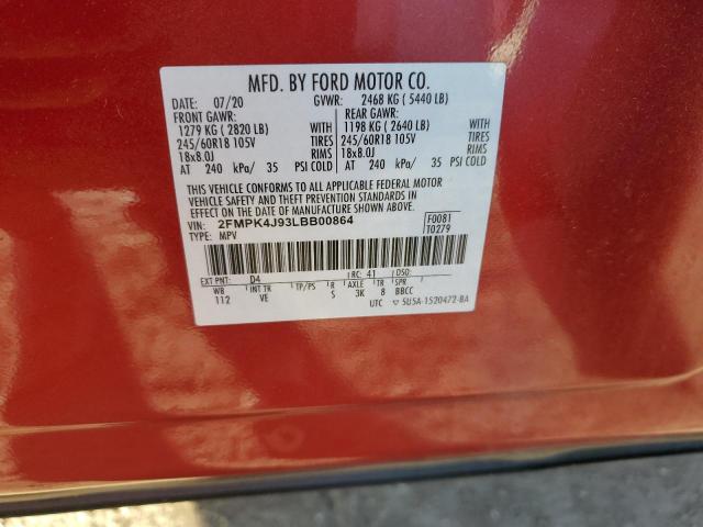 2020 FORD EDGE SEL - 2FMPK4J93LBB00864