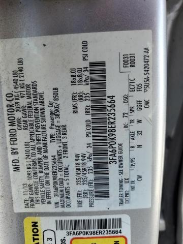 VIN 3FA6P0K98ER235664 2014 Ford Fusion, Titanium no.13