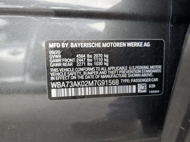 VIN WBA73AK02M7G91568 2021 BMW 2 SERIES no.13