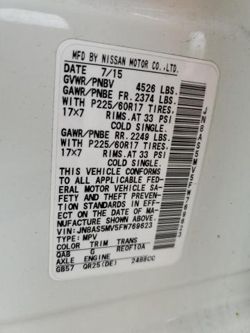 2015 NISSAN ROGUE SELE - JN8AS5MV5FW769623