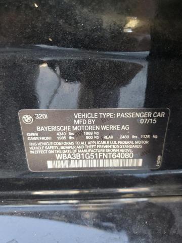 2015 BMW 320 I - WBA3B1G51FNT64080