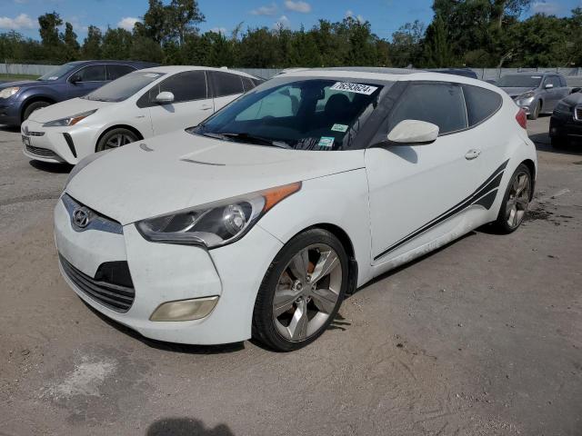 HYUNDAI VELOSTER 2015 white  gas KMHTC6AD1FU242379 photo #1