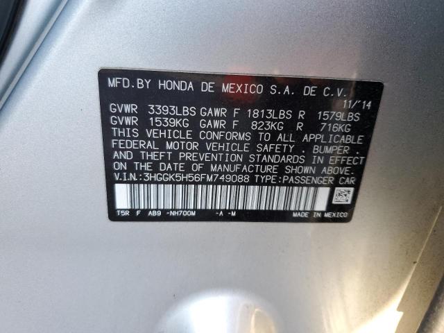 VIN 3HGGK5H56FM749088 2015 Honda Fit, LX no.12