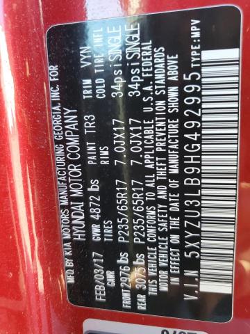 2017 HYUNDAI SANTA FE S - 5XYZU3LB9HG492995
