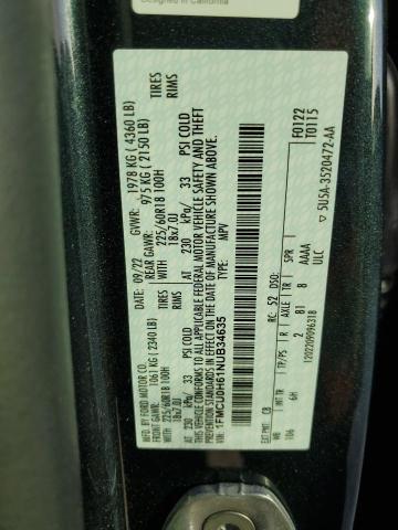 2022 FORD ESCAPE SEL - 1FMCU0H61NUB34635