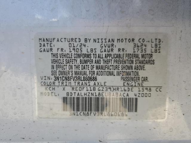 2024 NISSAN VERSA SR - 3N1CN8FV3RL860686